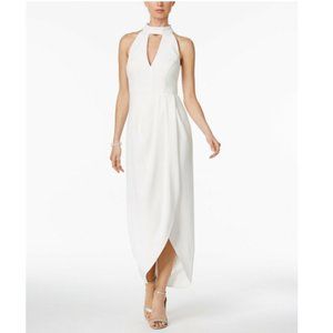 XSCAPE Choker Neck Wrap Dress NWOT